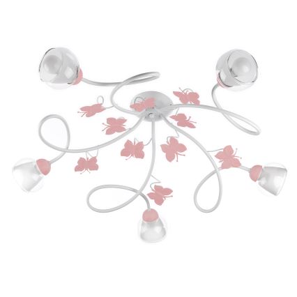 ONLI - Bevestigde hanglamp voor kinderen BUTTERFLY 5xE14/6W/230V