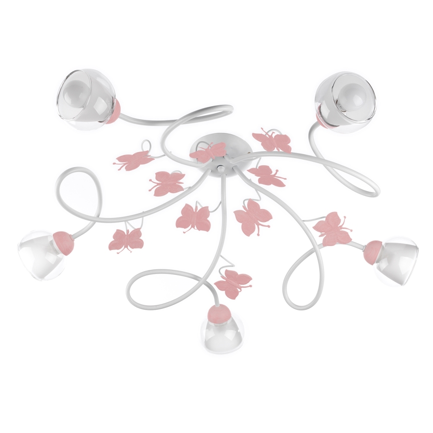 ONLI - Bevestigde hanglamp voor kinderen BUTTERFLY 5xE14/6W/230V