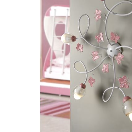 ONLI - Bevestigde hanglamp voor kinderen BUTTERFLY 5xE14/6W/230V