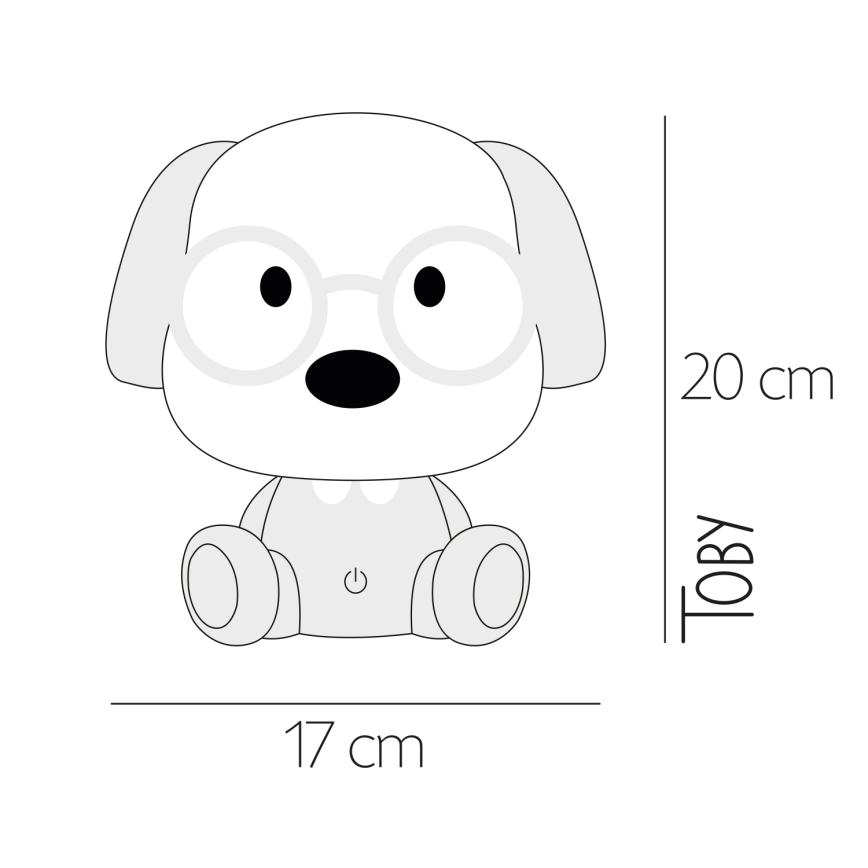 ONLI - LED dimbaar nachtlampje voor kinderen PUPPIES LED/3W/230V 20 cm hond/roze