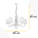 ONLI - Hanglamp aan een ketting AGAR 5xE14/6W/320V diameter 80 cm