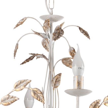ONLI - Hanglamp aan een ketting COLLANA 6xE14/6W/230V wit/goud
