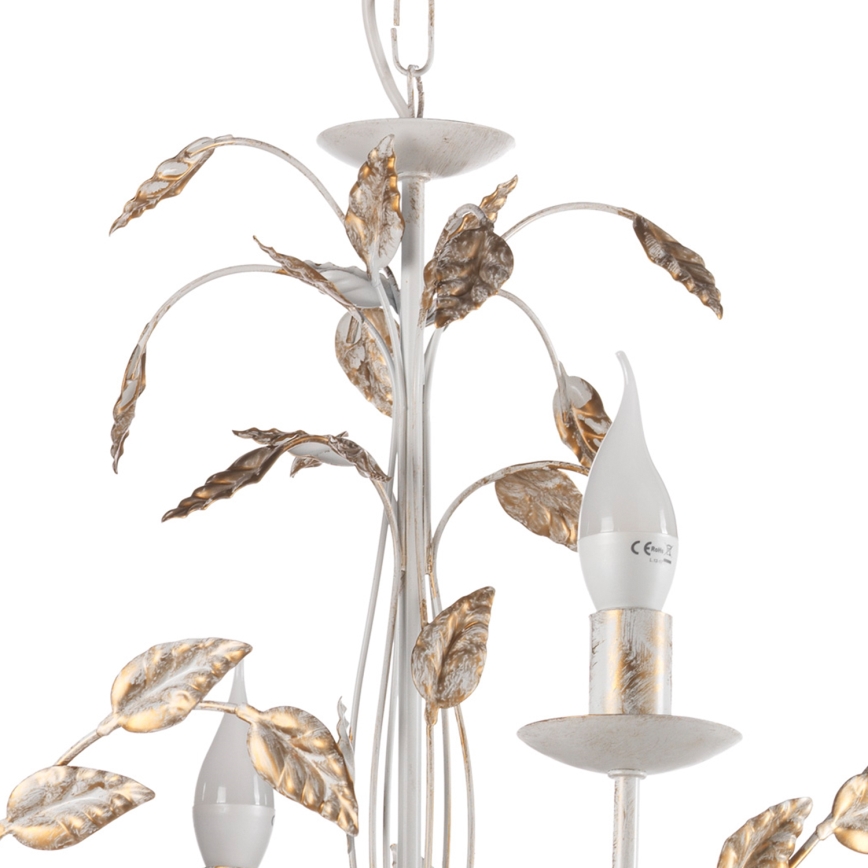 ONLI - Hanglamp aan een ketting COLLANA 6xE14/6W/230V wit/goud