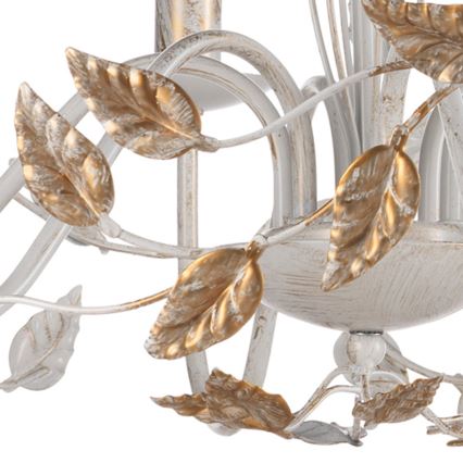 ONLI - Hanglamp aan een ketting COLLANA 6xE14/6W/230V wit/goud