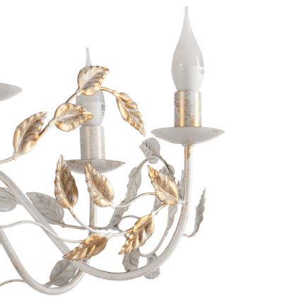 ONLI - Hanglamp aan een ketting COLLANA 6xE14/6W/230V wit/goud