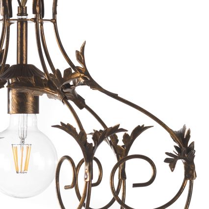 ONLI - Hanglamp aan een ketting CONTESSA 1xE27/22W/230V brons