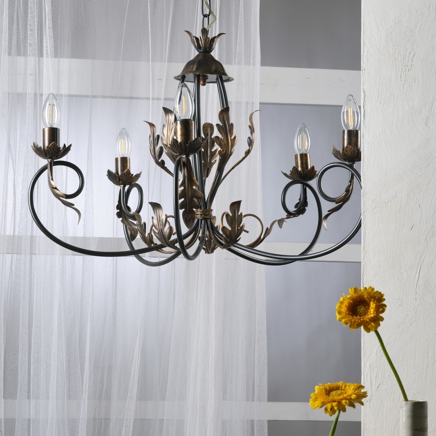 ONLI - Hanglamp aan een ketting GRETEL 5xE14/6W/230V