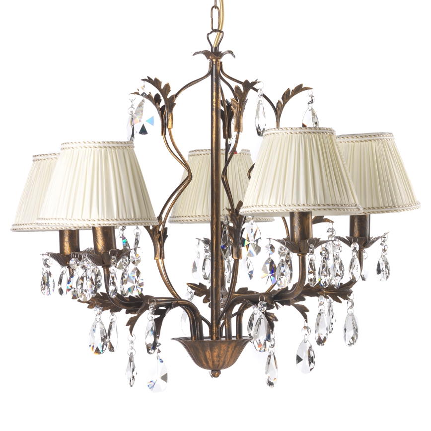 ONLI - Hanglamp aan een ketting KAREN 5xE14/6W/230V brons