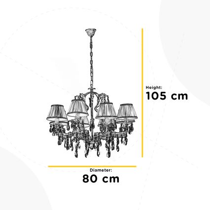 ONLI - Hanglamp aan een ketting KAREN 5xE14/6W/230V brons