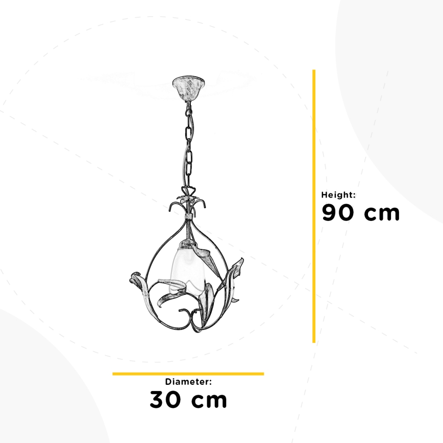 ONLI - Hanglamp aan een ketting LUCREZIA 1xE14/6W/230V brons