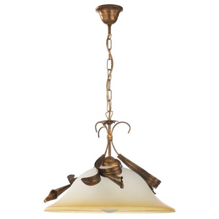 ONLI - Hanglamp aan een ketting LUCREZIA 1xE27/22W/230V brons