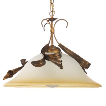 ONLI - Hanglamp aan een ketting LUCREZIA 1xE27/22W/230V brons