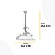 ONLI - Hanglamp aan een ketting LUCREZIA 1xE27/22W/230V brons