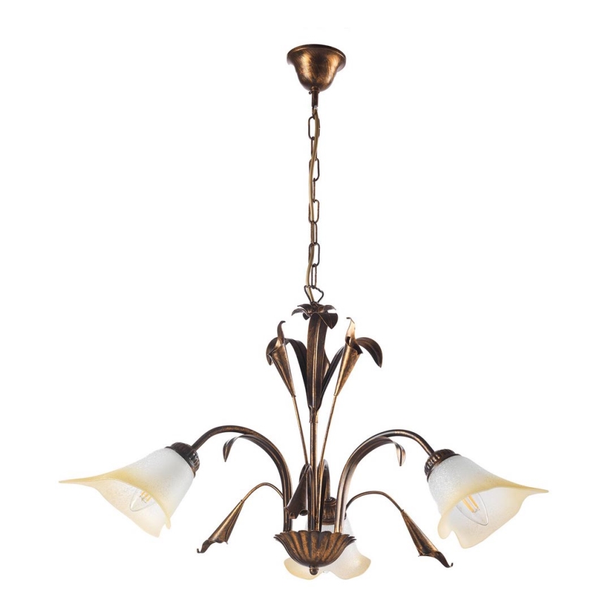 ONLI - Hanglamp aan een ketting LUCREZIA 3xE14/6W/230V brons