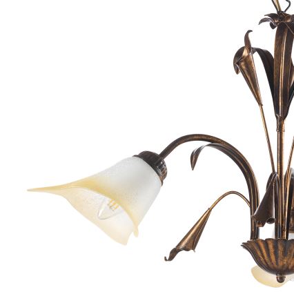 ONLI - Hanglamp aan een ketting LUCREZIA 3xE14/6W/230V brons