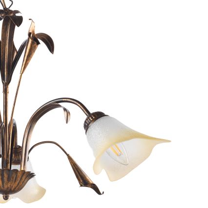 ONLI - Hanglamp aan een ketting LUCREZIA 3xE14/6W/230V brons