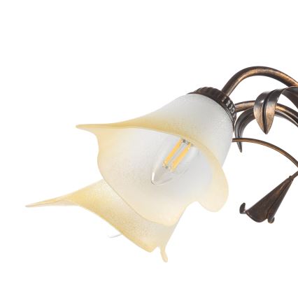 ONLI - Hanglamp aan een ketting LUCREZIA 5xE14/6W/230V brons