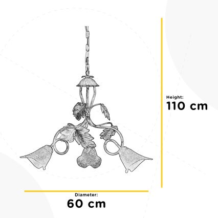 ONLI - Hanglamp aan een ketting MARILENA 3xE14/6W/230V