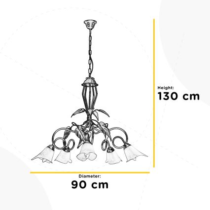 ONLI - Hanglamp aan een ketting MIRANDA 5xE14/6W/230V