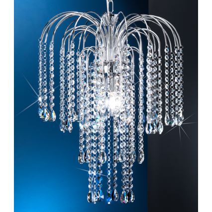 ONLI - Hanglamp aan een ketting PIOGGIA 3xE14/6W/230V glanzend chroom