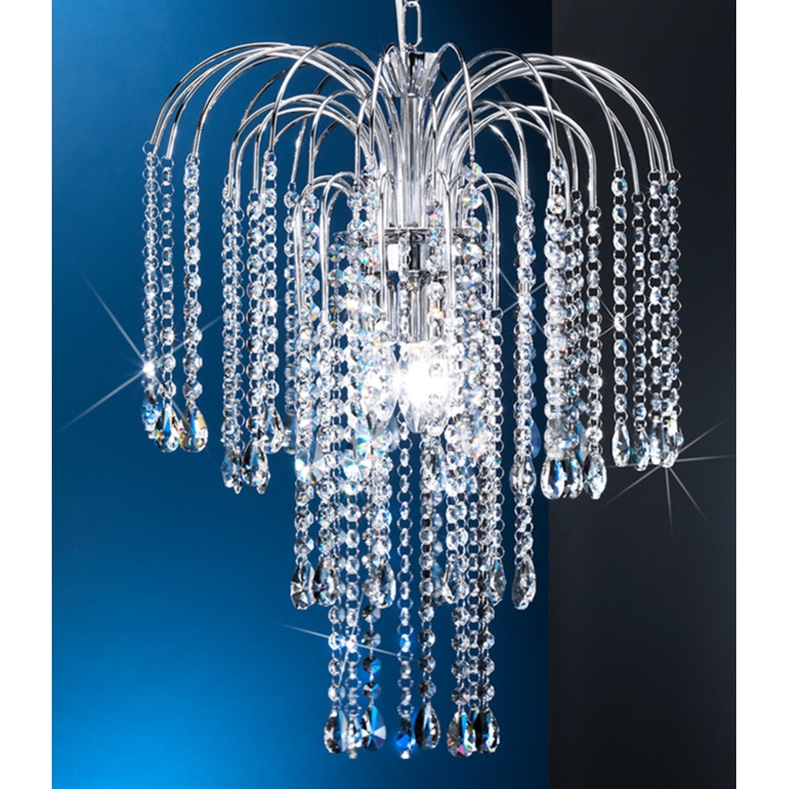 ONLI - Hanglamp aan een ketting PIOGGIA 3xE14/6W/230V glanzend chroom