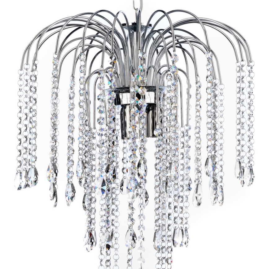 ONLI - Hanglamp aan een ketting PIOGGIA 3xE14/6W/230V glanzend chroom