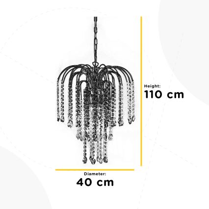 ONLI - Hanglamp aan een ketting PIOGGIA 3xE14/6W/230V glanzend chroom
