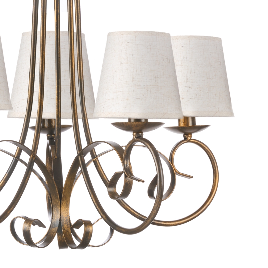 ONLI - Hanglamp aan een ketting POMPEI 5xE14/6W/230V brons