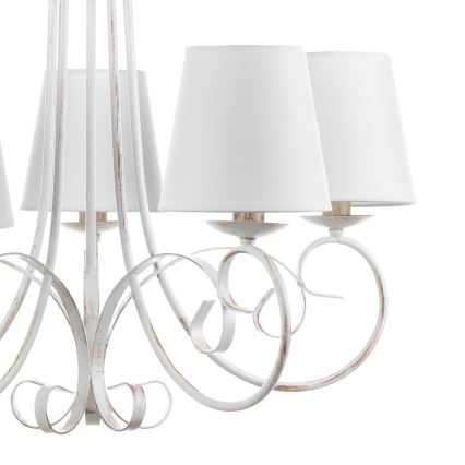 ONLI - Hanglamp aan een ketting POMPEI 5xE14/6W/320V wit