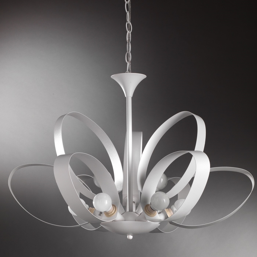 ONLI - Hanglamp aan een ketting SERENA 9xE14/6W/230V wit