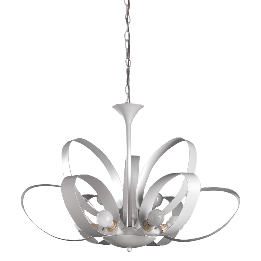 ONLI - Hanglamp aan een ketting SERENA 9xE14/6W/230V wit