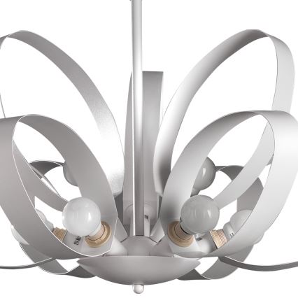 ONLI - Hanglamp aan een ketting SERENA 9xE14/6W/230V wit
