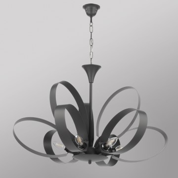 ONLI - Hanglamp aan een ketting SERENA 9xE14/6W/230V zwart