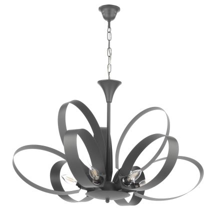 ONLI - Hanglamp aan een ketting SERENA 9xE14/6W/230V zwart