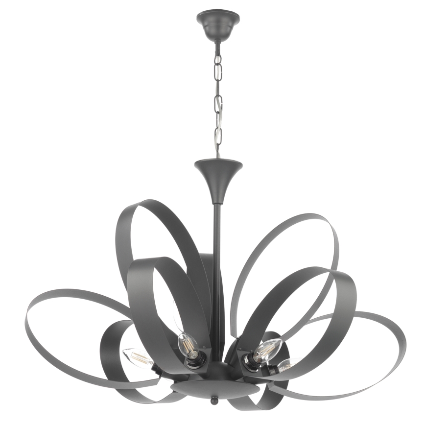 ONLI - Hanglamp aan een ketting SERENA 9xE14/6W/230V zwart