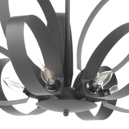 ONLI - Hanglamp aan een ketting SERENA 9xE14/6W/230V zwart