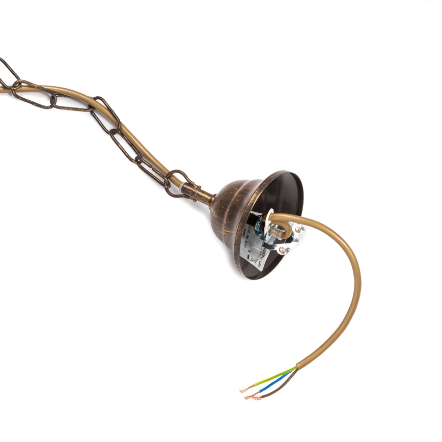 ONLI - Hanglamp aan een ketting TERESA 5xE14/6W/230V brons