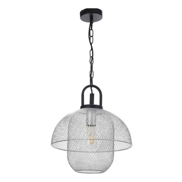 ONLI - Hanglamp aan een ketting ZAIR 1xE27/22W/230V zwart/zilver