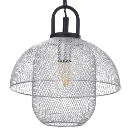 ONLI - Hanglamp aan een ketting ZAIR 1xE27/22W/230V zwart/zilver