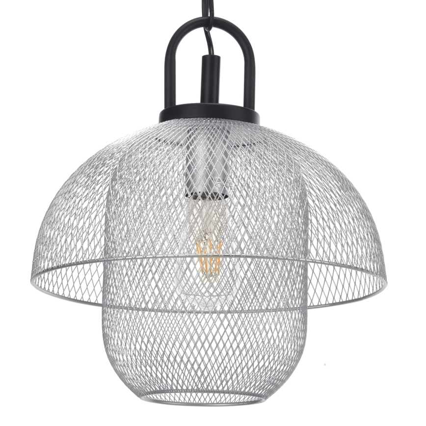 ONLI - Hanglamp aan een ketting ZAIR 1xE27/22W/230V zwart/zilver