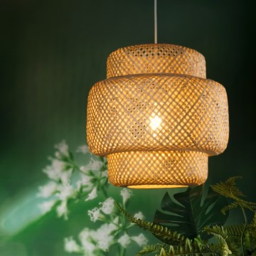 ONLI - Hanglamp aan een koord BAMBOO 1xE27/22W/230V bamboe