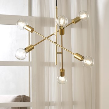 ONLI - Hanglamp aan een koord CROSS 6xE27/22W/230V