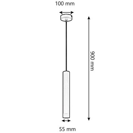 ONLI - Hanglamp aan een koord DORA 1xE27/15W/230V zwart