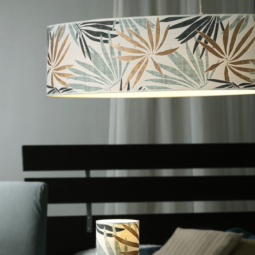 ONLI - Hanglamp aan een koord FLORA 2xE27/22W/230V groen/goud