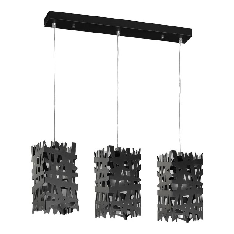 ONLI - Hanglamp aan een koord FORESTA 3xE27/15W/230V zwart