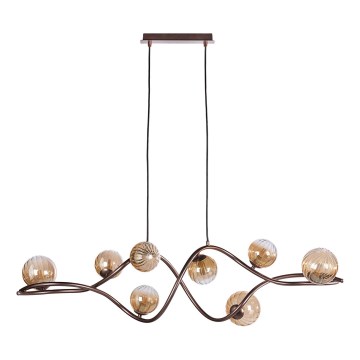 ONLI - Hanglamp aan een koord FRIDA 8xG9/10W/230V koper