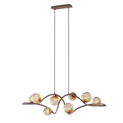 ONLI - Hanglamp aan een koord FRIDA 8xG9/10W/230V koper