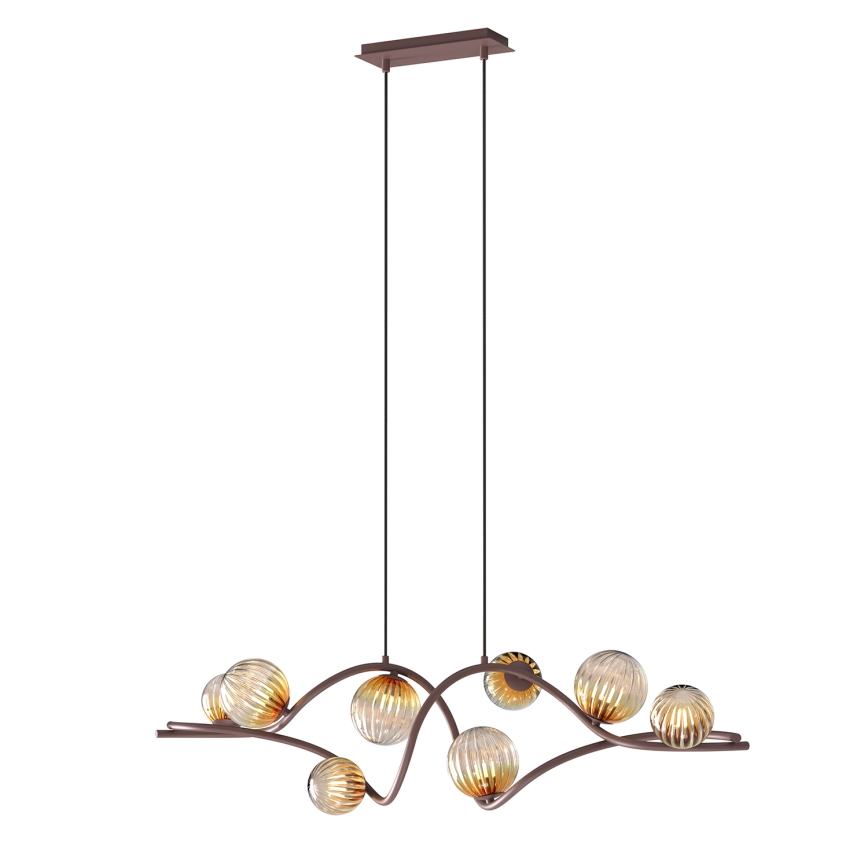 ONLI - Hanglamp aan een koord FRIDA 8xG9/10W/230V koper
