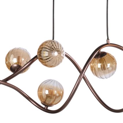 ONLI - Hanglamp aan een koord FRIDA 8xG9/10W/230V koper