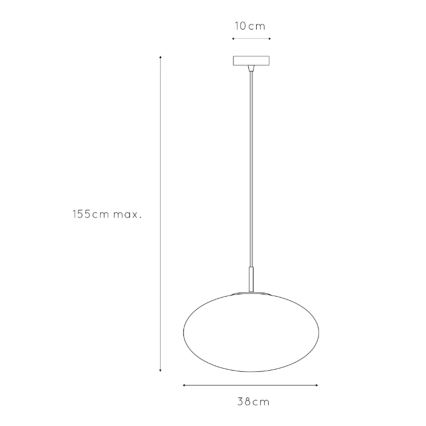 ONLI - Hanglamp aan een koord JANET 1xE27/6W/230V diameter 38 cm